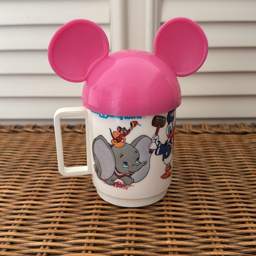 Disney Vintage Pink Mickey Mouse Ears Cup - Picture 2 of 5